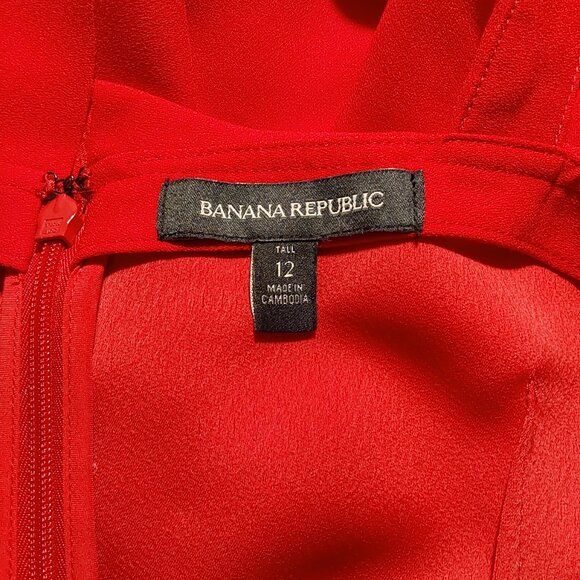 Banana Republic Ruffle Criss-Cross Mini Shift Dress - Worn Once - 12 Tall - Picture 6 of 7